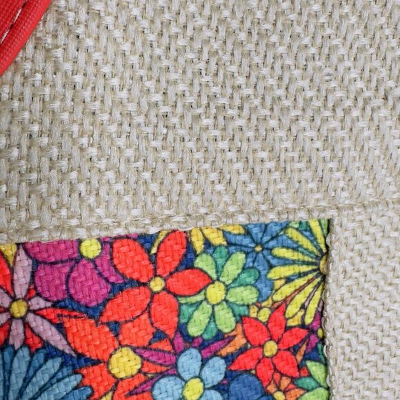 Frida Kahlo Handmade Mexican Artisan Jute HandBag Purse Beach Summer - Picture 9 of 10